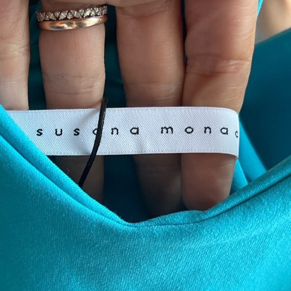 NWT SUSANA MONACO Racerback Dress in Tahitian Blue - Picture 2 of 6